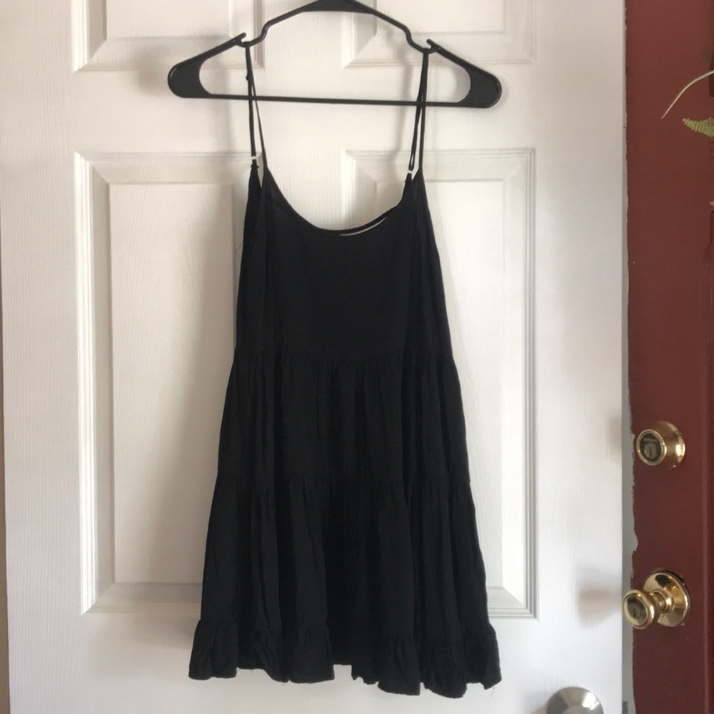 Black dress with open back